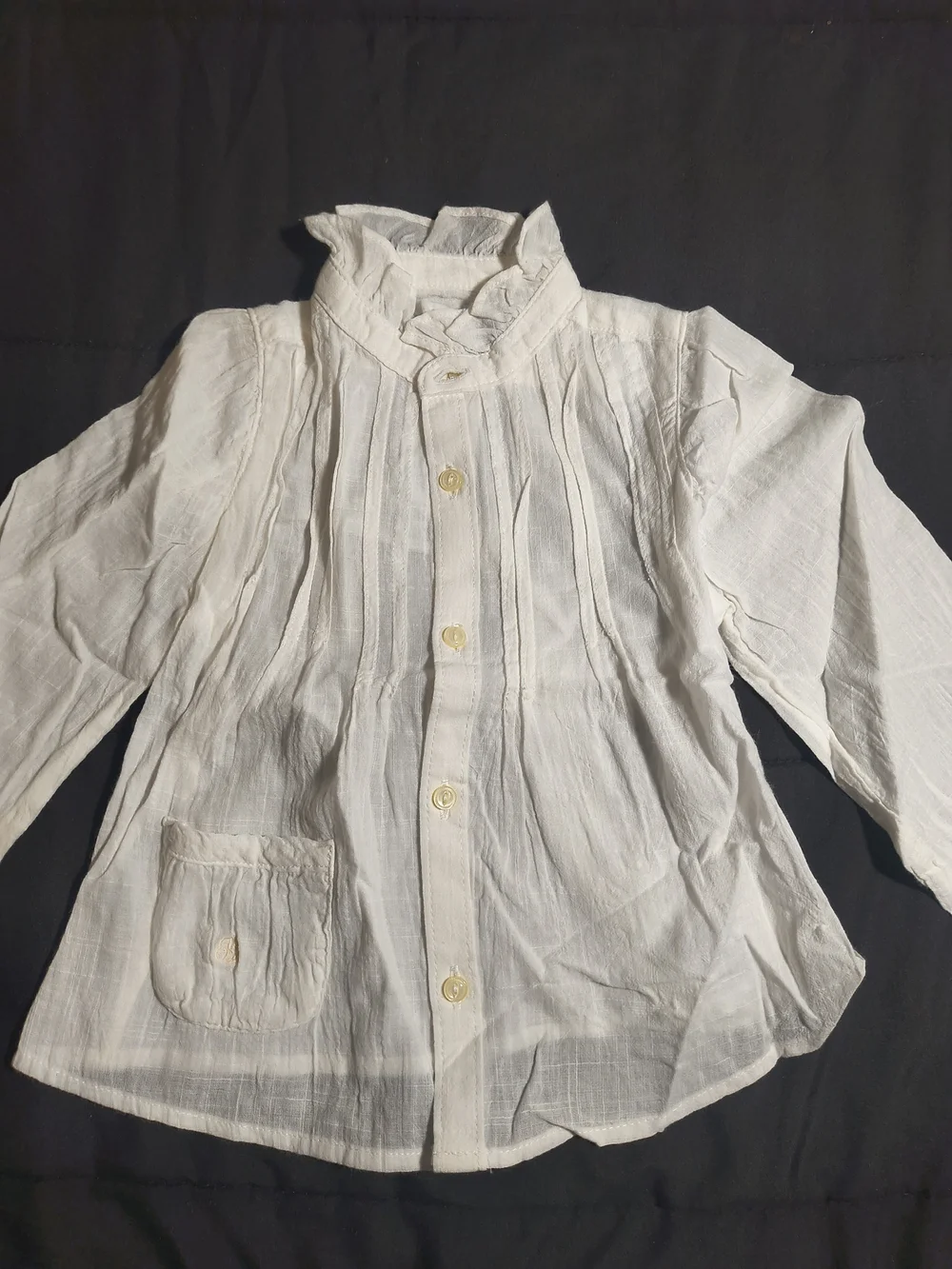 Ralph Lauren Light Cream Cotton Blouse - 12M
